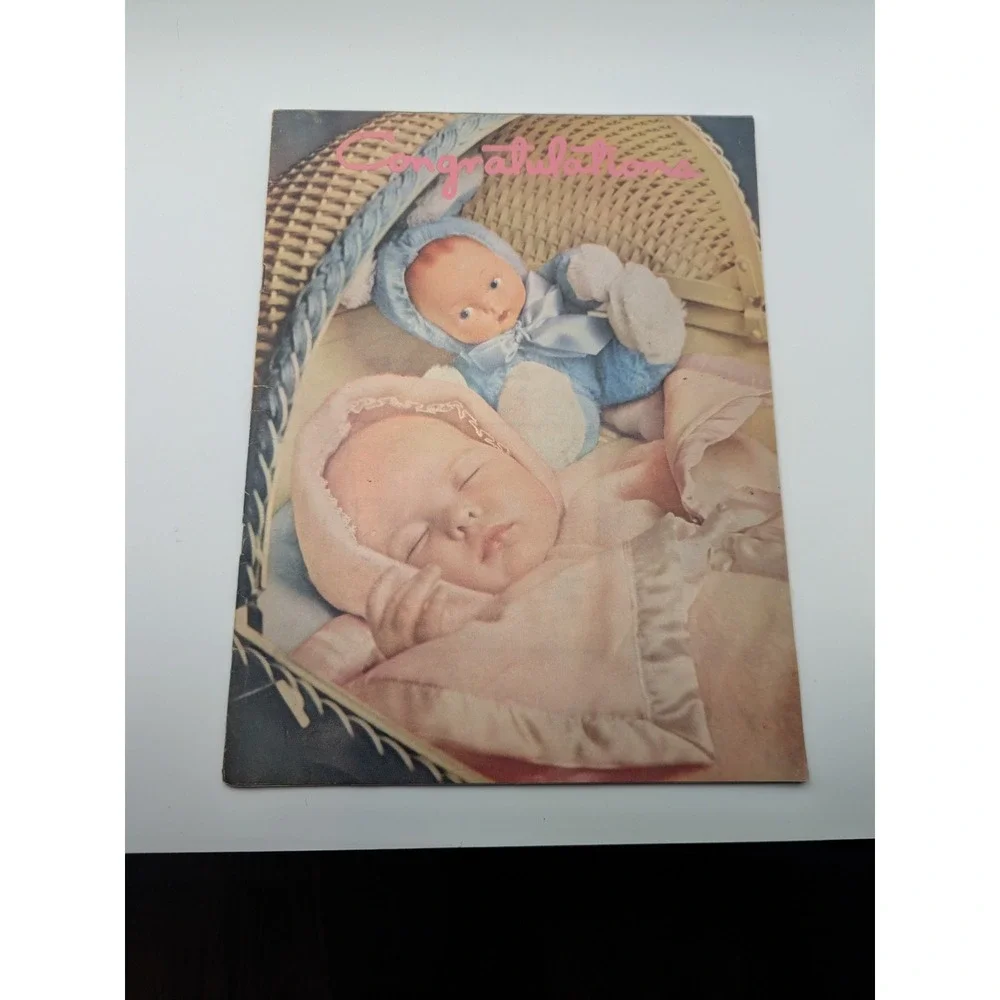 Vintage 1960 Baby's First Year Memory Book Health Record Journal Congratulations